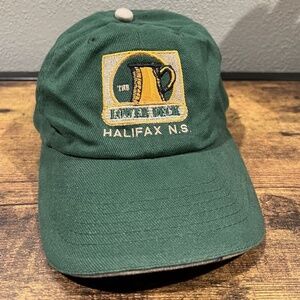 The Lower Deck Brewpub Halifax NS Strap Back Hat Green Adult Adjustable Cap